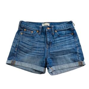 Madewell Sz 25 Blue Denim Cuffed Shorts